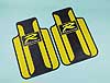 24272 RACING:SET OF 2 UNIVERSAL FRONT MATS_YELLOW