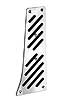 28025 ALUMINIUM FOOTREST BOARD WITH RUBBER-GRIPS