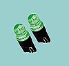 58144 12V COLOUR-LED:LAMP 1 LED_T10 W2.1X9.5D_2 PCS-GREEN