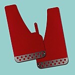 12992 RALLY:UNIVERSAL MUDFLAPS FRONT/REAR_RED