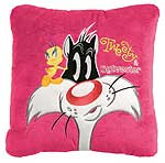 53305 SOFT-PILLOW_TWEETY & SYLVESTER_FUCSIA