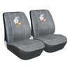 54858A FLORAL:PAIR OF FRONT SEAT COVERS_GREY