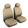 BIBA:PAIR OF HIGH-QUALITY COTTON FRONT SEAT COVERS_BEIGE